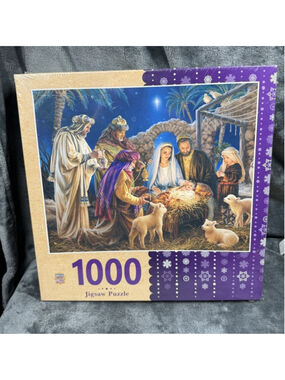 MasterPieces 1000 piece puzzle A CHILD IS BORN Nativity 30"x24" SEALED